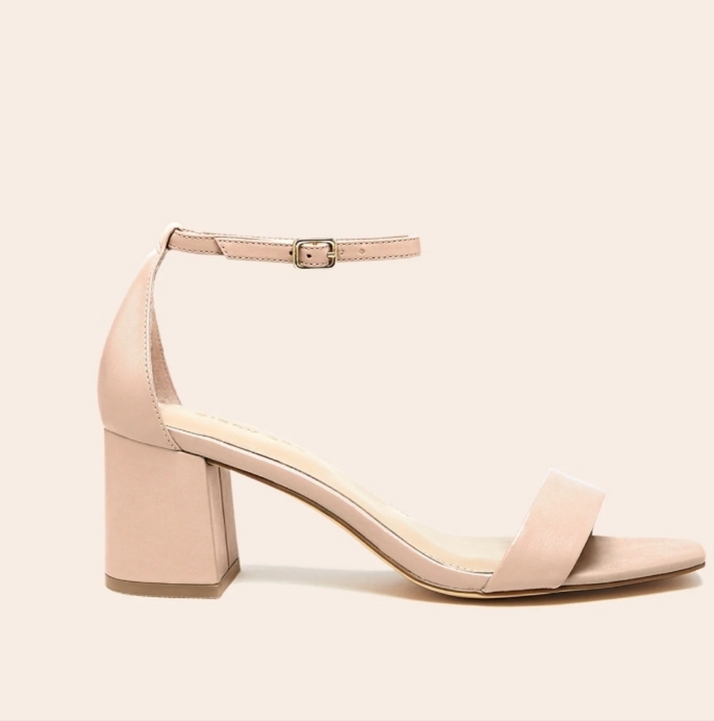 Birdy Grey Nude Block Heel Sandals